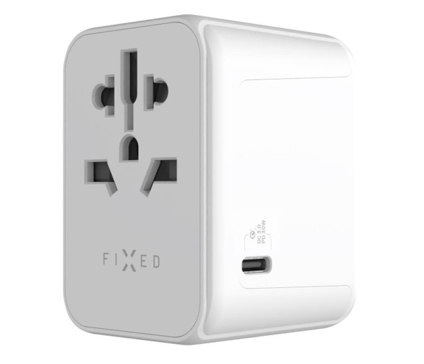 FIXED Voyager World Adapter 1xUSB-C/2xUSB GaN 30W biały - 1249175 - zdjęcie 2